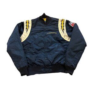 Vintage Rare 80s Starter San Diego Chargers NFL Satin Bomber Jacket Men's Medium